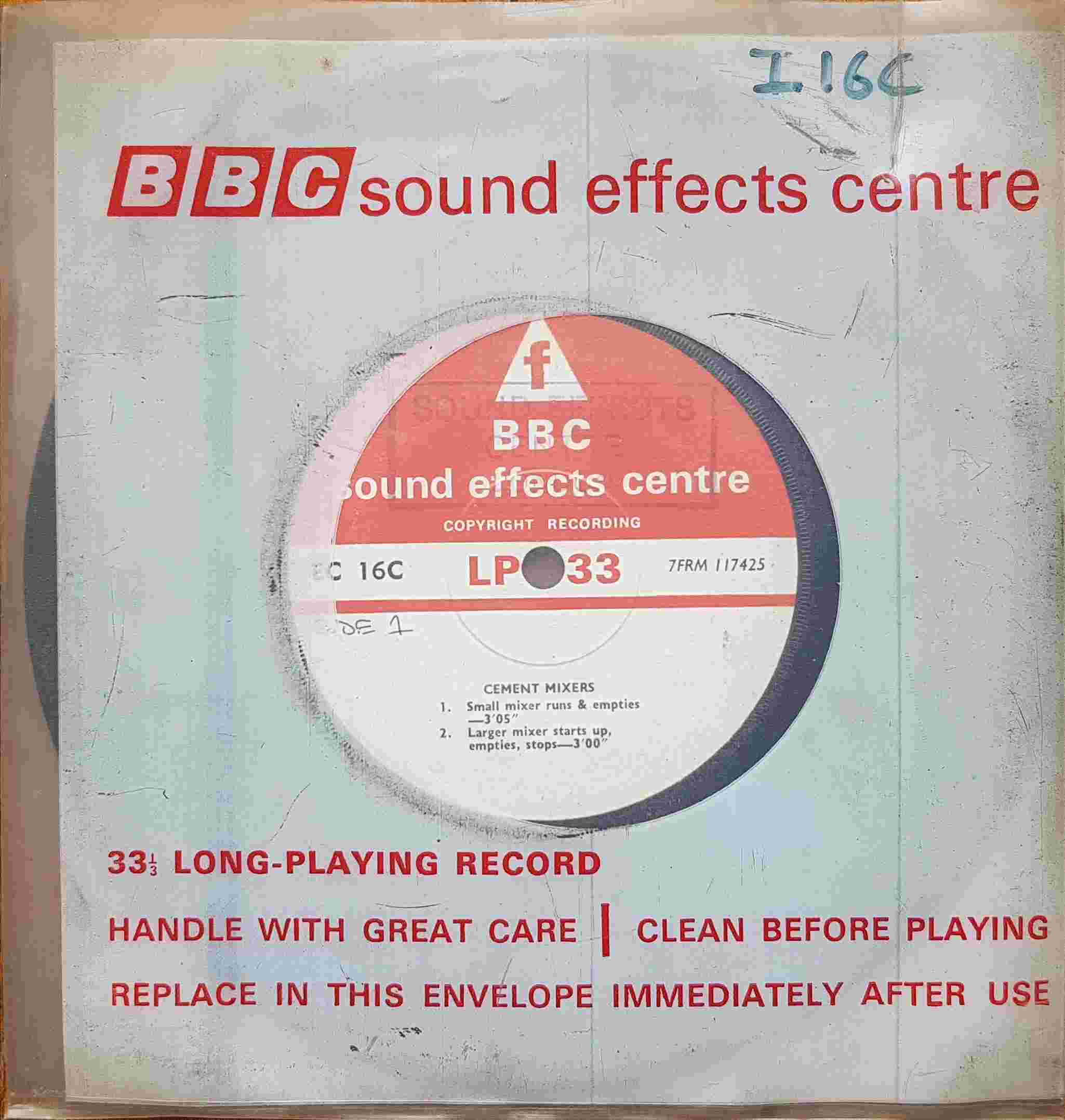 Picture of EC 16C Cement mixers / Building site by artist Not registered from the BBC records and Tapes library